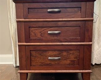 Amish-made side table - 2 available. Each measures 27" W x 19" D x 32" H.