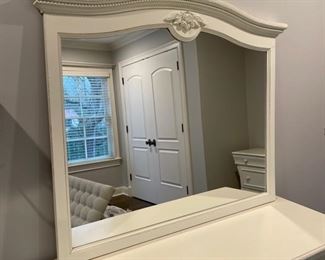 Louryn Olina Lexington bureau and mirror. Bureau measures 53" W x 18" D x 32" H. Mirror measures 45" x 38" H. Photo 4 of 6.