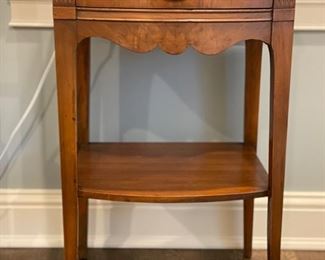 Vintage side table. 16" W x 14" D x 29" H.