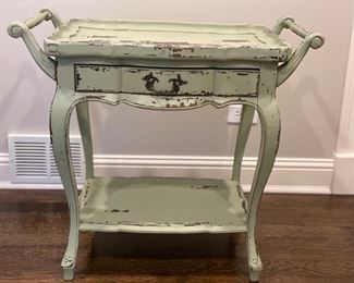 Vintage bar cart. Measures 31" W x 18" D x 29" W. Photo 1 of 2.