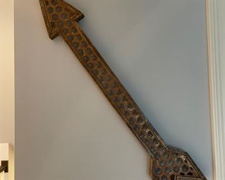 Decorative wood arrow. Measures 35" L. Photo 1 of 2.