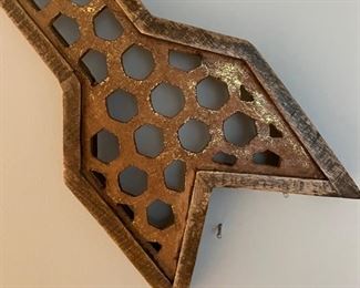 Decorative wood arrow. Measures 35" L. Photo 2 of 2.