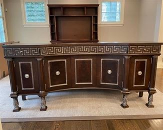 Console with Greek Key detailing. Measures 84" W x 16" D x 38" H. Photo 1 of 5.