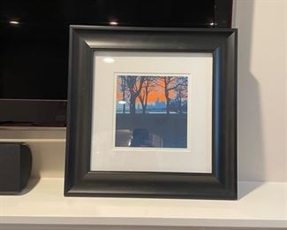 Chicago skyline silkscreen signed by artist. Photo 1 of 2.