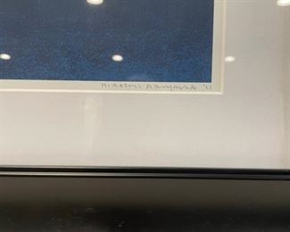 Chicago skyline silkscreen signed by artist. Photo 2 of 2.