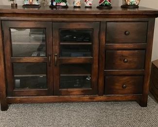 Console table. Measures 57" W x 21" D x 36" H.