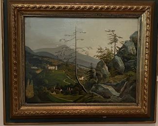Original Italian landscape. Oil on canvas by Karlsbad.