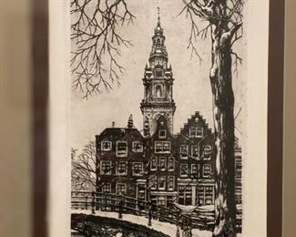 Sample of original woodcuts signed by artist. Photo 1 of 3.