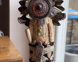 Pamela Adger 3-dimensions objects from the Messenger Series as featured in Architectural Digest magazine. Heights from smallest to largest: 10", 15" & 23". Photo 4 of 12.