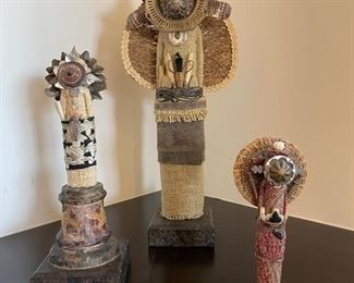 Pamela Adger 3-dimensions objects from the Messenger Series as featured in Architectural Digest magazine. Heights from smallest to largest: 10", 15" & 23". Photo 1 of 12.