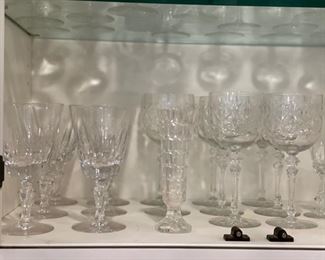 Sample of crystal stemware.