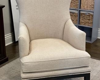 Pair of Wingback Chairs with nailhead trim. Photo 1 of 3.