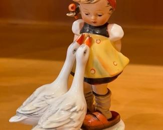 Vintage Hummel figurine: Goose Girl. TMK 1. Circa 1935 - 1939.