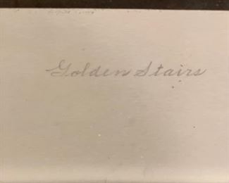 "Golden Stairs" original artwork signed by artist. Measures 34" x 45". Photo 2 of 3.