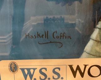 Framed "Joan of Arc Saved France" Poster by Haskell Coffin. Measures 40" x 50." Photo 3 of 3.