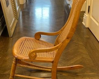 Child's cane seat & back rocker. Photo 2 of 2.