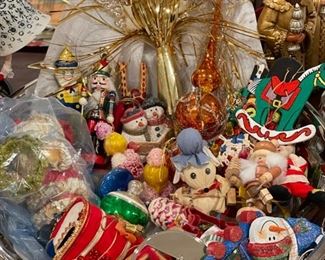 Sample of vintage Christmas ornaments.