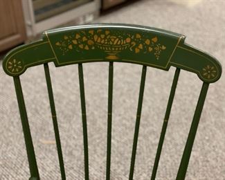 Vintage child's green Oak Hill stencil rocker. Photo 2 of 3.