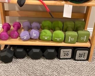 Set of hand weights.