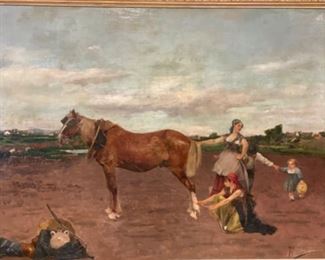 T. M. Darmanin oil painting. Signed by artist. Photo 1 of 2.