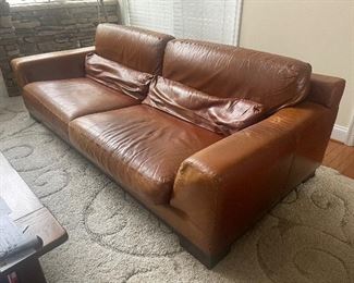 Natuzzi Leather Sofa (1 of 2) 90x44x26 $400