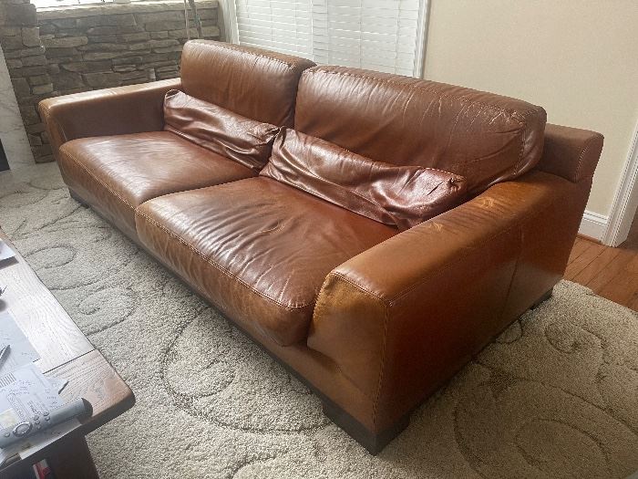 Natuzzi Leather Sofa (1 of 2) 90x44x26 $400