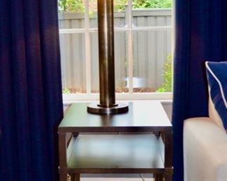 Ethan Allen end table and Furnitureland South lamp 