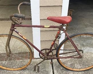 Early Wooden Rimmed Pierce Bicycle