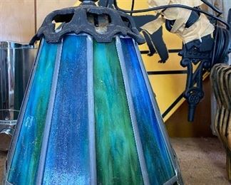 Slag Glass Light