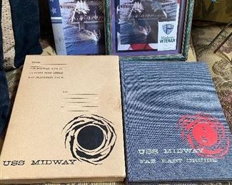 U.S.S. Midway Veteran Grouping with Uniform, 1963 Cruise Book, Lighters (No Zippo) and Ephemera