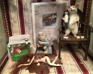 Handmade wool mouse from Russia, other collectibles 