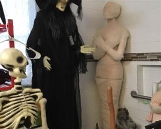 Witch, skeleton, mummy