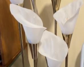 Vintage Calla Lilly Floor lamp (matching table lamp)