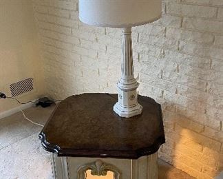 Mid Century side Table and lamp