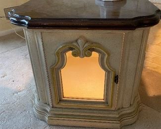 Mid Century side Table and lamp