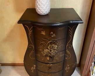 Painted jewelry cabinet/small set of drawers