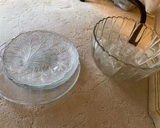 punch bowls and serving plates