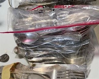 Vintage silver plate utensil sets