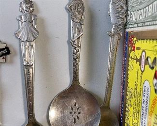Vintage Tony The Tiger, Mr Peanut, Betty Lou spoons