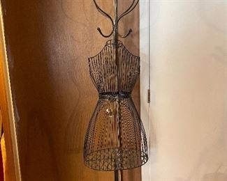 Dress form coat hook