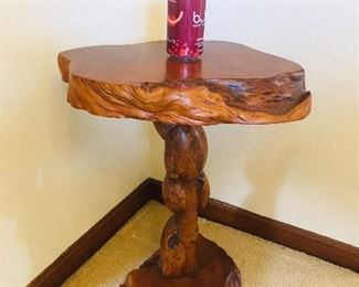 Live edge side table or plant stand (22.5” tall) 
