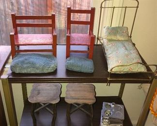 Vintage doll furniture