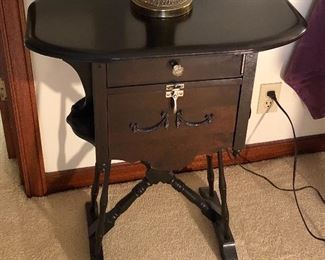 Vintage smoking stand with humidor
