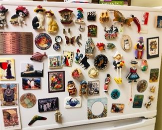 Many fridge magnets