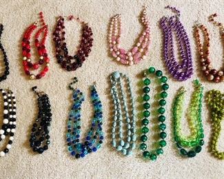 Colorful vintage necklaces