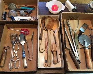 Assorted kitchen utensils