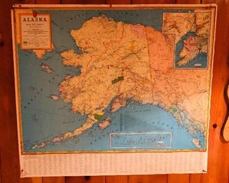 Vintage Kroll map of Alaska (38” x 43”)