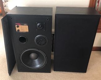Pair of Acoustic Image speakers, Series 12.3 (each 27”H, 15”W, 11”D)
