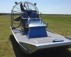 2016 Airboat- purchase from aluma tech in Orlando, 15 x 8 ft AGI Hull Deck
Water Thunder 418/600 Horsepower Engine Serial # WT12166