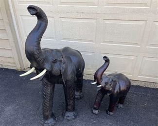 Pair of Standing Elephants
